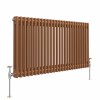 Bern 600 x 1190mm Metallic Bronze Double Horizontal Column Radiator