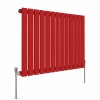 Karlstad 600 x 886mm Signal Red Single Flat Panel Horizontal Designer Radiator