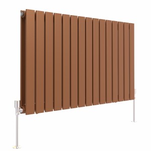 Karlstad 600 x 1022mm Metallic Bronze Double Flat Panel Horizontal Designer Radiator