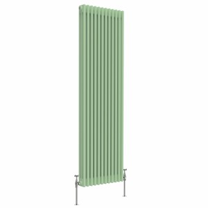 Bern 1800 x 560mm Pastel Green Triple Vertical Column Radiator