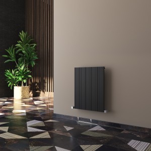 Carisa Monza 600 x 470mm Black Designer Aluminium Radiator