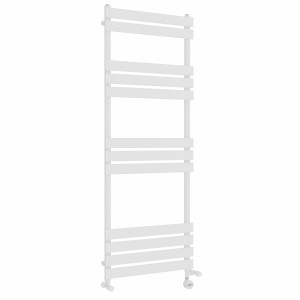 Juva 1600 x 600mm Dual Fuel White Flat Panel Thermostatic Touch Control Electric Heated Towel Rail