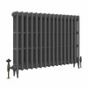 Classic  745 x 1026mm Farrow & Ball Railings Grey Triple Column Cast Iron Radiator - 16 Sections