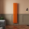 Norden 1800 x 355mm Bright Orange Double Oval Column Vertical Designer Radiator