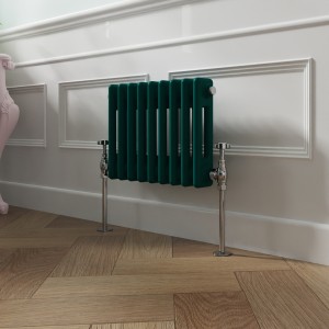 Bern 300 x 425mm Blue Green Double Horizontal Column Radiator