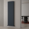 Carisa Chambord Double 1800 x 495mm Anthracite Designer Aluminium Radiator