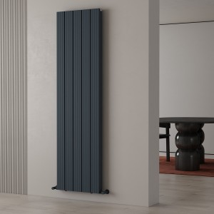 Carisa Chambord Double 1800 x 495mm Anthracite Designer Aluminium Radiator