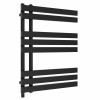 Koli 800 x 600mm Black Simple Electric Heated Towel Rail