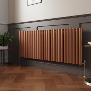 Norden 600 x 1594mm Metallic Bronze Single Oval Column Horizontal Designer Radiator