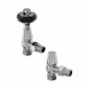 Traditional Thermostatic Angled Radiator Valves - Chrome