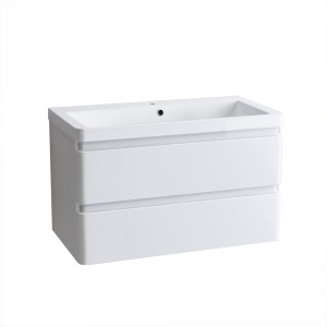 Serene II 800mm Gloss White Basin and Drawer Wall Hung Vanity Unit