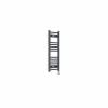 Fjord 800 x 300mm Curved Anthracite Thermostatic Touch Control Electric Heated Towel Rail