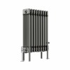 Bern 600 x 425mm Raw Metal Four Column Horizontal Traditional Radiator