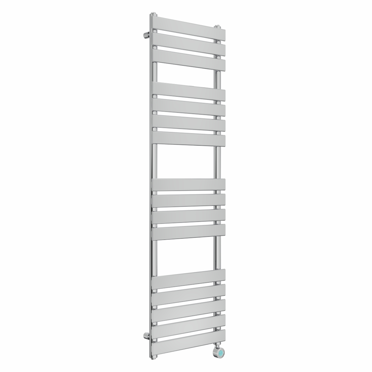 Juva 1600 x 450mm Chrome Flat Panel Thermostatic Touch Control Wifi Electric Heated Towel Rail