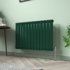 Karlstad 600 x 886mm Moss Green Single Flat Panel Horizontal Designer Radiator