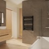 Fjord 800 x 600mm Curved Black Heated Towel Rail