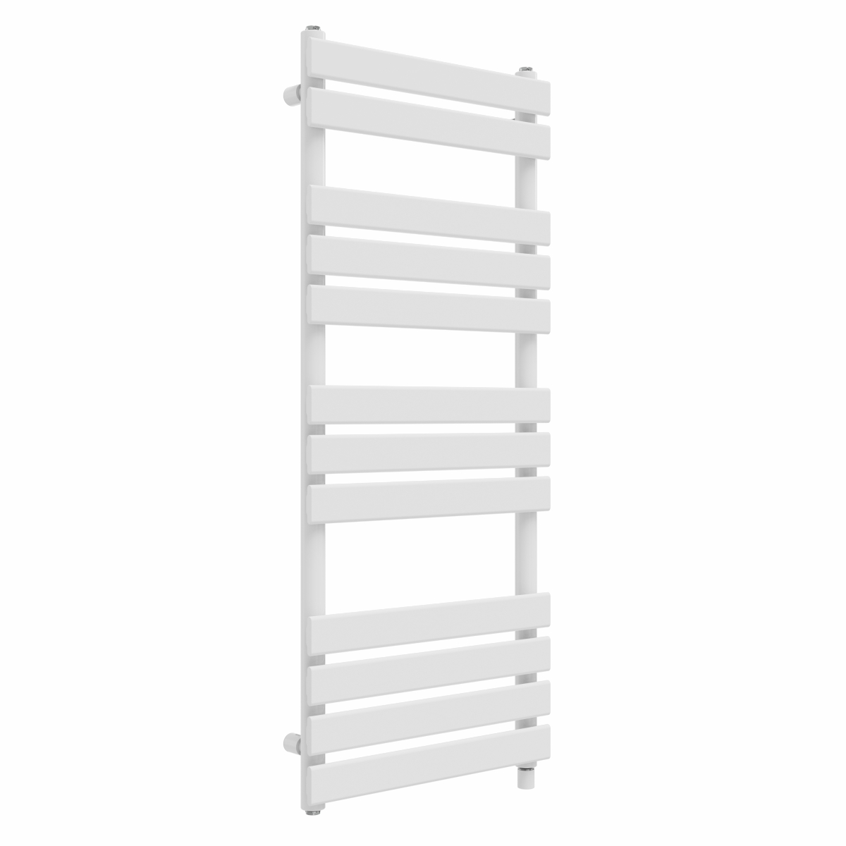 Juva 1200 x 500mm White Flat Panel Simple Electric Heated Towel Rail