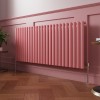 Norden 600 x 1417mm Rose Clair Pink Single Horizontal Oval Column Designer Radiator