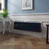 Bern 300 x 1190mm Sapphire Blue Double Column Horizontal Traditional Radiator