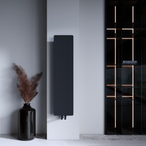 Carisa Croydon 1190 x 290mm Black Designer Steel Radiator