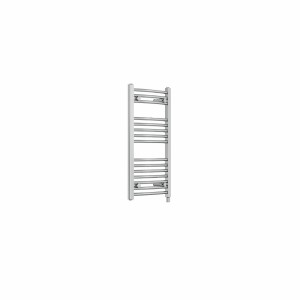 Fjord 800 x 400mm Curved Chrome Prefilled Electric Heated Towel Rail