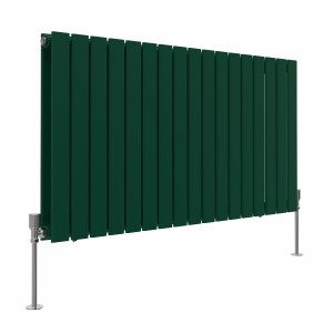 Karlstad 600 x 1158mm Moss Green Double Flat Panel Horizontal Designer Radiator