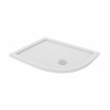 Essentials Anti-Slip 1000 x 800mm Right Hand Offset Quadrant Stone Shower Tray White