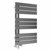 Kristiansund 824 x 500mm Dual Fuel Gunmetal Simple Electric Heated Towel Rail