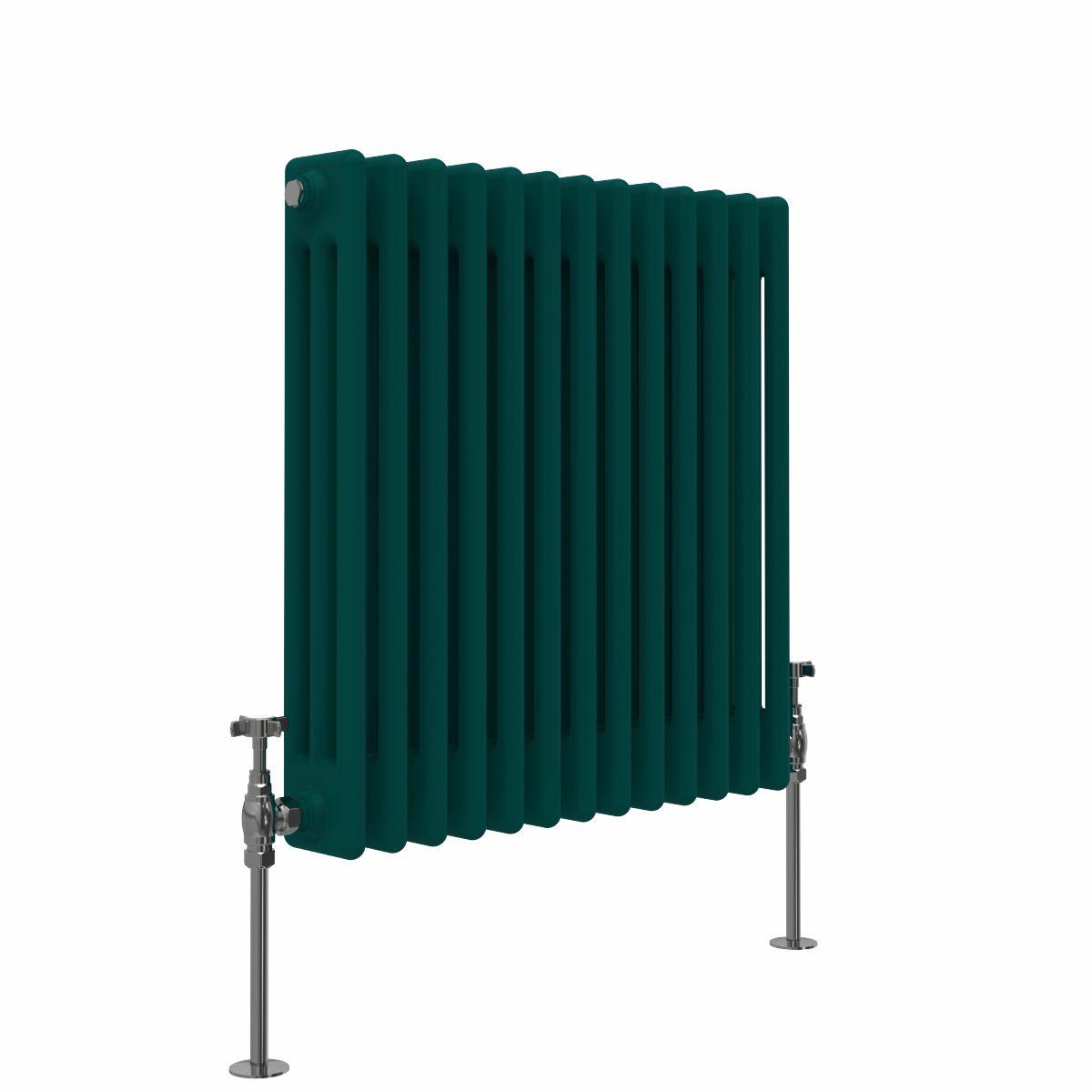 Bern 600 x 605mm Blue Green Triple Horizontal Column Radiator