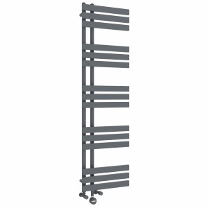 Koli 1600 x 450mm Dual Fuel Anthracite Thermostatic Touch Control Electric Heated Towel Rail