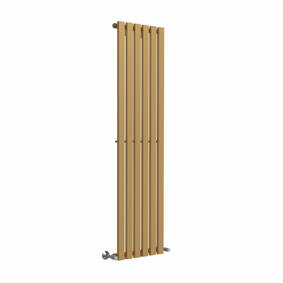 Lulea 1600 x 410mm Metallic Gold Single Flat Panel Vertical Designer Radiator