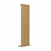 Lulea 1600 x 410mm Metallic Gold Single Flat Panel Vertical Designer Radiator