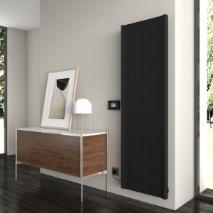 Carisa Boreas B 1800 x 555mm Black Designer Aluminium Electric Radiator