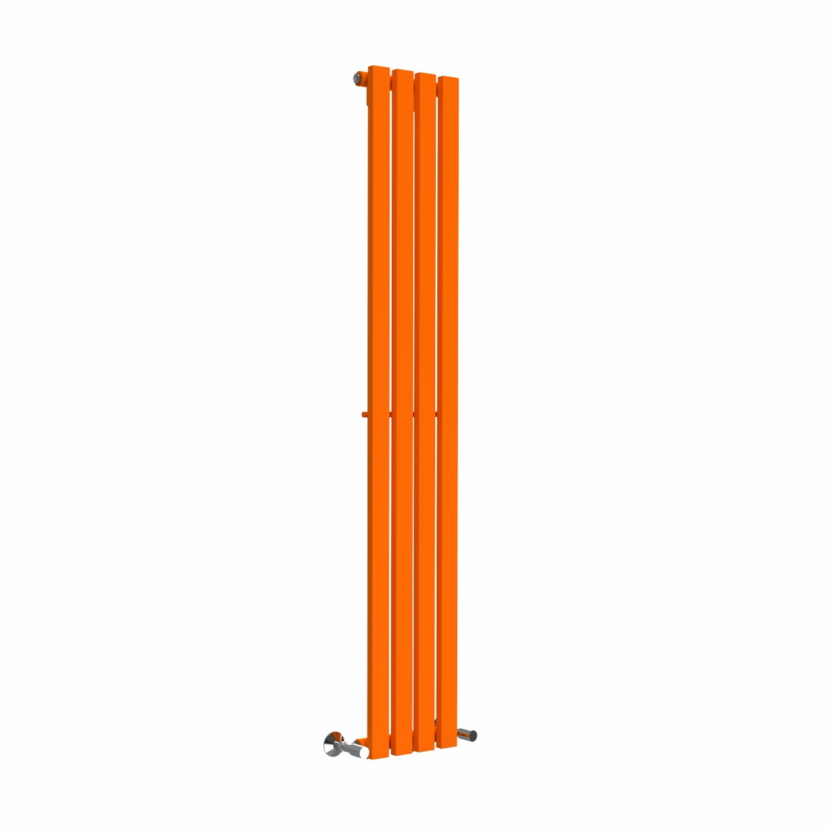 Lulea 1600 x 270mm Bright Orange Single Flat Panel Vertical Designer Radiator
