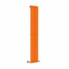 Lulea 1600 x 270mm Bright Orange Single Flat Panel Vertical Designer Radiator