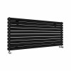 Norden 591 x 1600mm Black Double Horizontal Oval Tube Designer Radiator