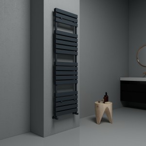 Carisa Plata Double Bath 1680 x 490mm Anthracite Designer Aluminium Towel Rail