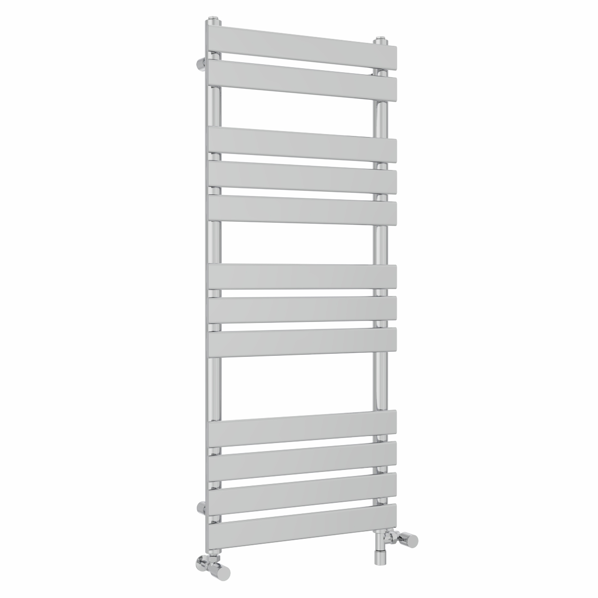 Juva 1200 x 500mm Dual Fuel Chrome Flat Panel Simple Electric Heated Towel Rail