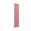Lulea 1600 x 340mm Rose Clair Pink Double Flat Panel Vertical Designer Radiator