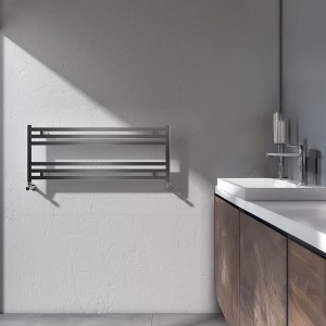 Carisa Fame H 400 x 1000mm Polished Anodized Designer Aluminium Towel Rail
