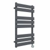 Juva 800 x 450mm Sand Grey Flat Panel Thermostatic Touch Control Wifi Electric Heated Towel Rail