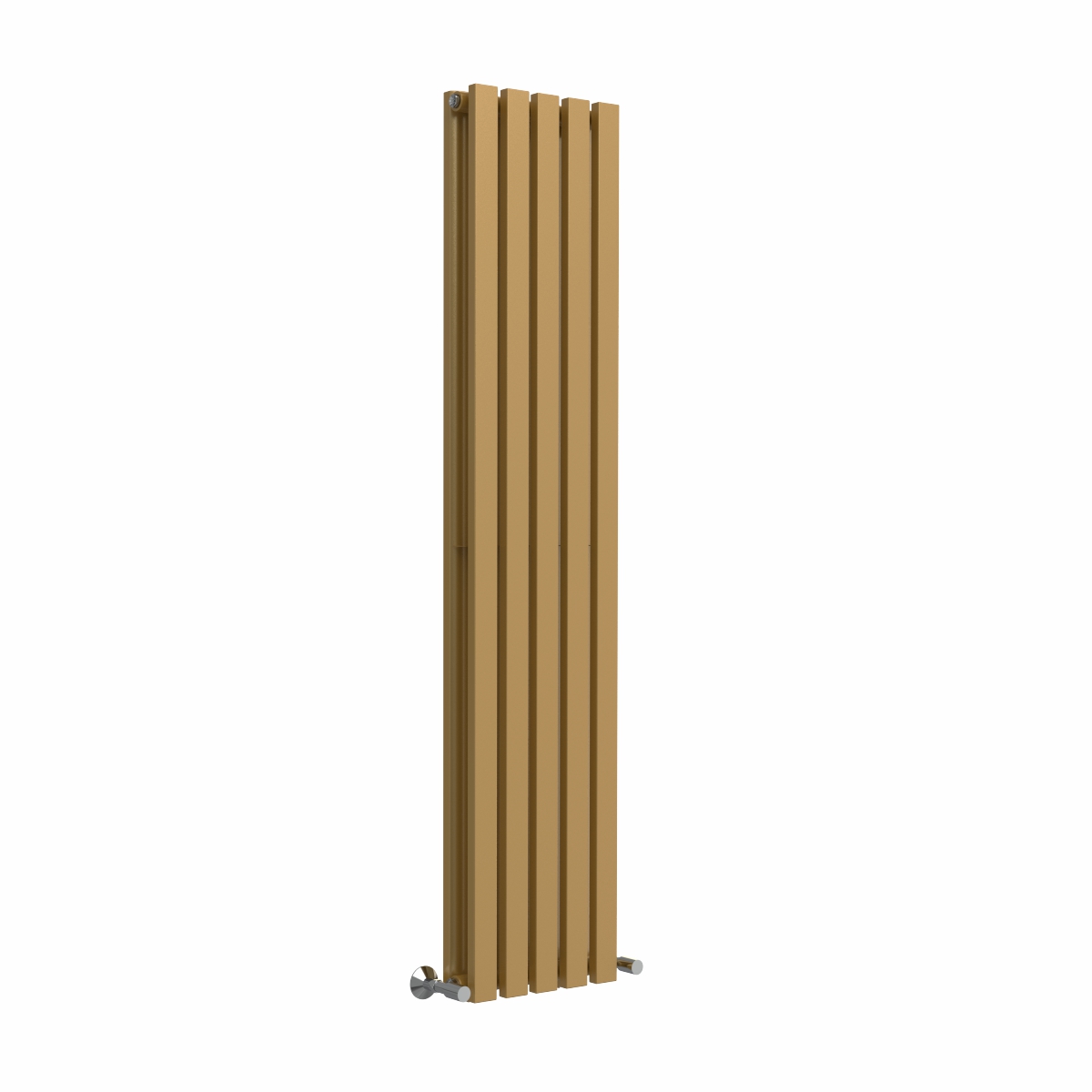 Lulea 1600 x 340mm Metallic Gold Double Flat Panel Vertical Designer Radiator
