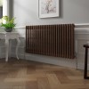 Bern 600 x 1190mm Black Copper Double Column Horizontal Traditional Radiator