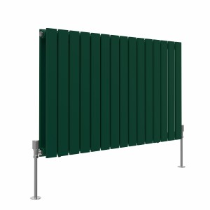 Karlstad 600 x 1022mm Moss Green Double Flat Panel Horizontal Designer Radiator