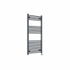 Bergen 1200 x 600mm Straight Anthracite Thermostatic Touch Control Electric Heated Towel Rail