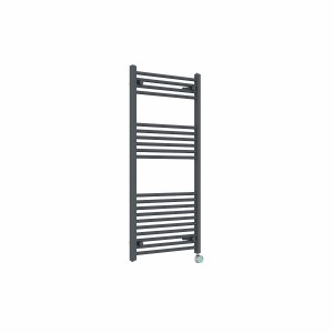 Bergen 1200 x 600mm Straight Anthracite Thermostatic Touch Control Electric Heated Towel Rail