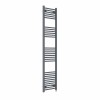 Bergen 1800 x 400mm Straight Anthracite Prefilled Electric Heated Towel Rail