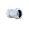 Plastic Compression 40mm Straight Coupler White