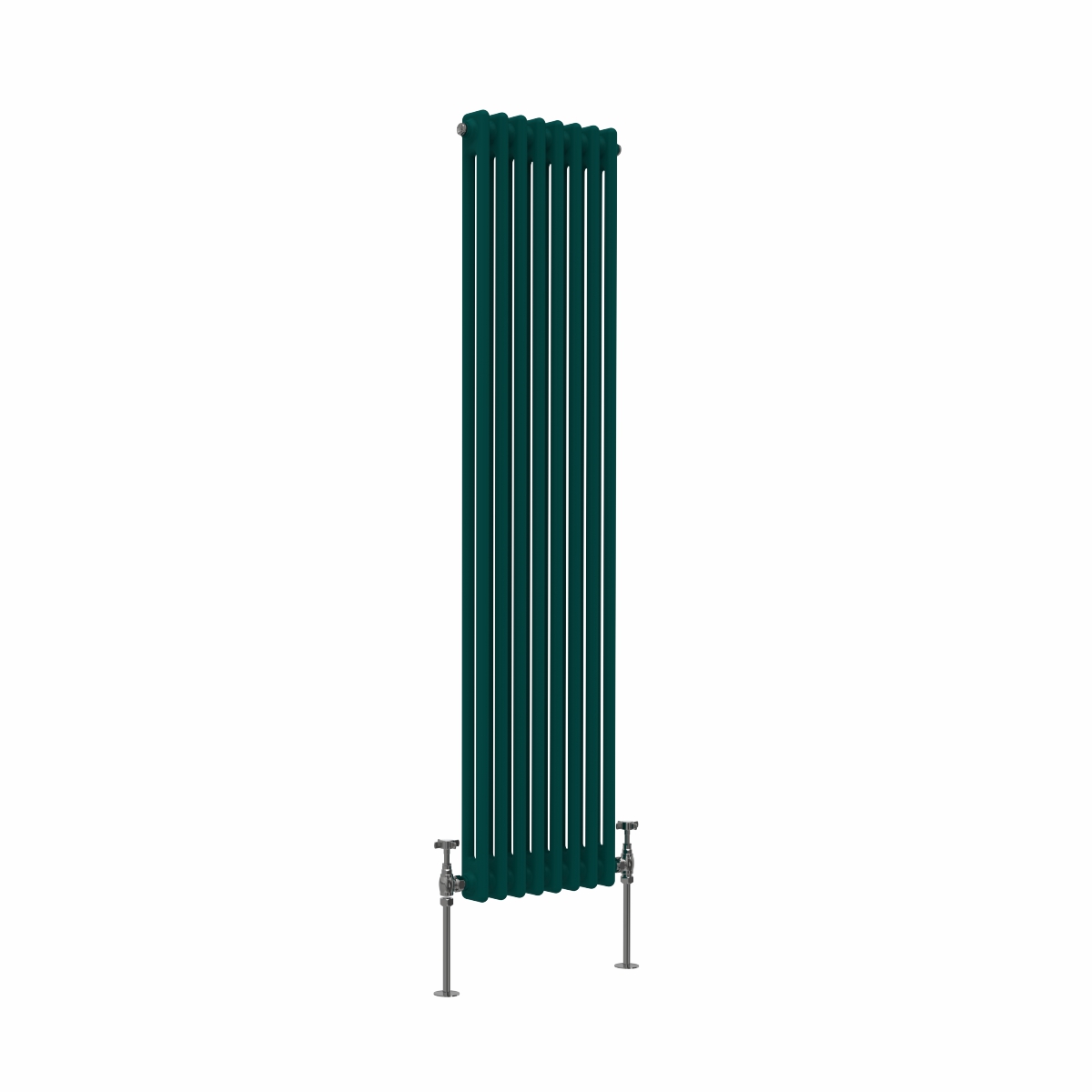 Bern 1500 x 380mm Blue Green Double Vertical Column Radiator