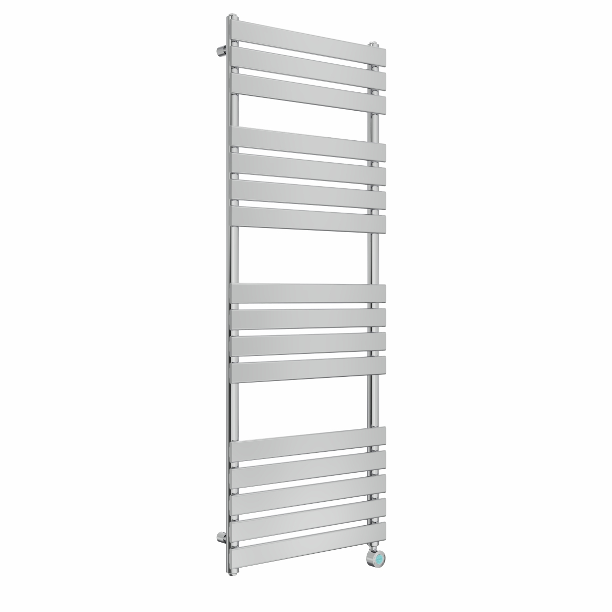 Juva 1600 x 600mm Chrome Flat Panel Thermostatic Touch Control Electric Heated Towel Rail